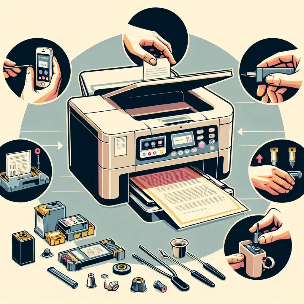 Bagaimana cara melakukan pemeriksaan nosel pada printer Inkjet?